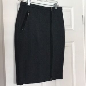 J crew pencil skirt Gray wool with cool functional zippers excellent like new